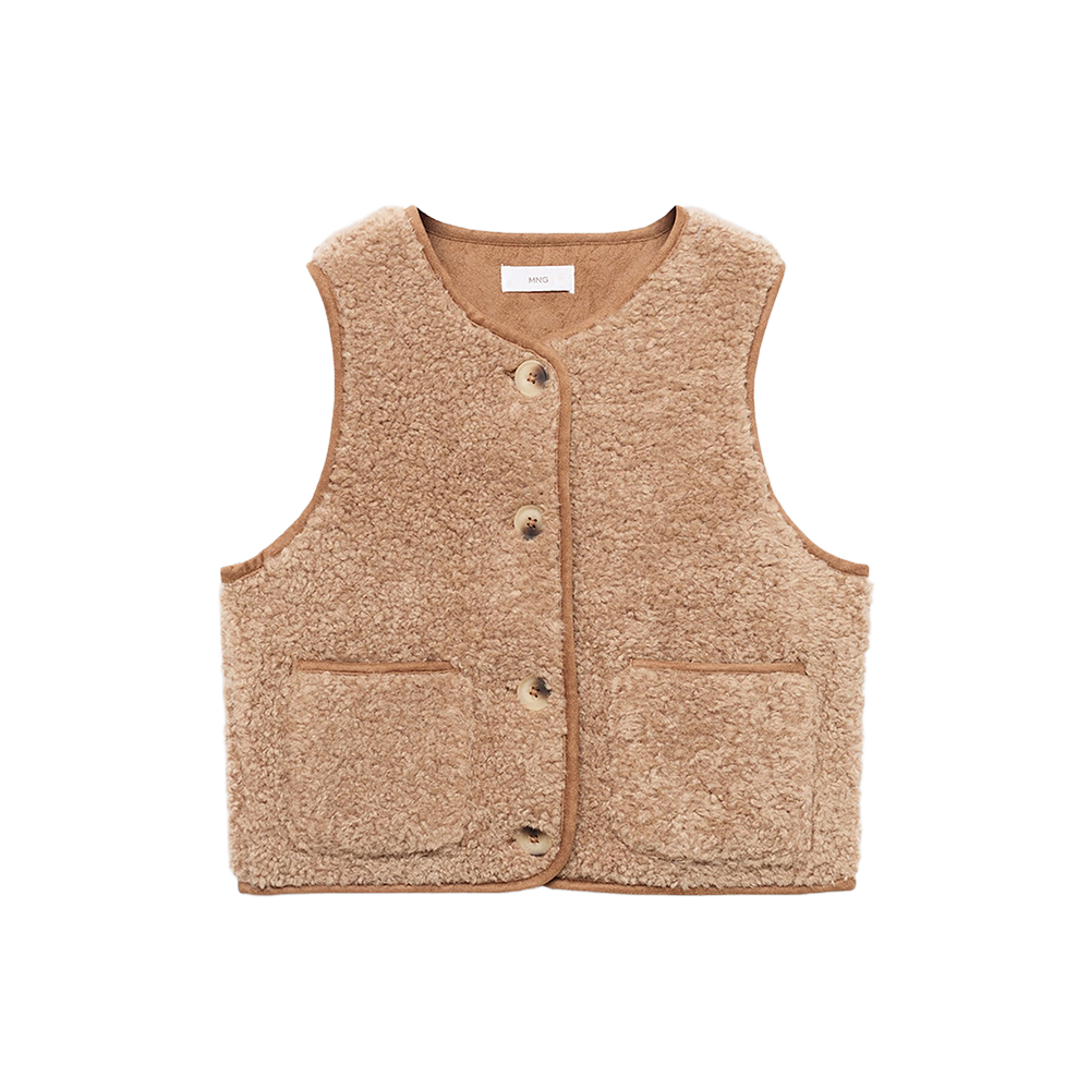 Mango - Chaleco Niña (Beige)