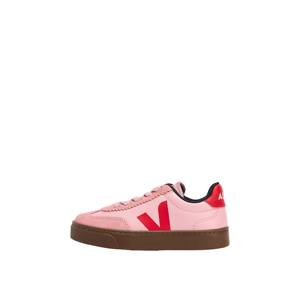 Veja - Tenis en piel vacuna Volley (Rosas)