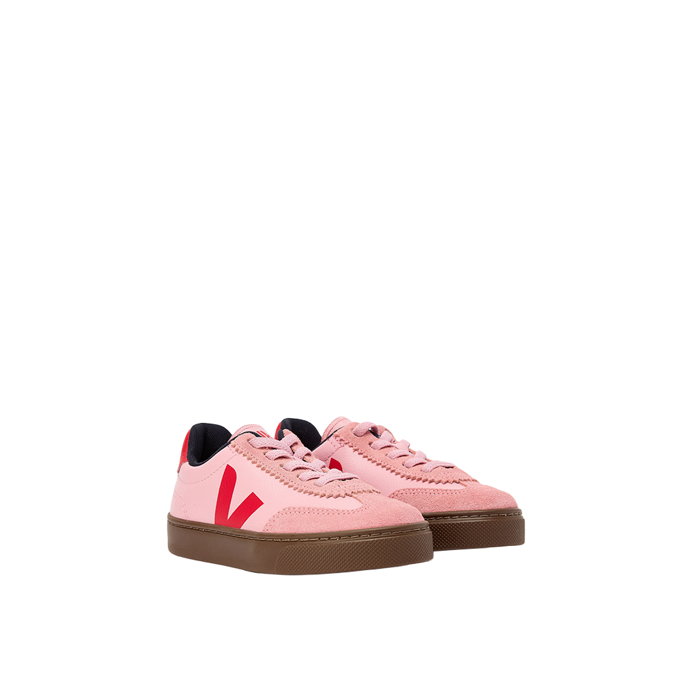 Veja - Tenis en piel vacuna Volley (Rosas)