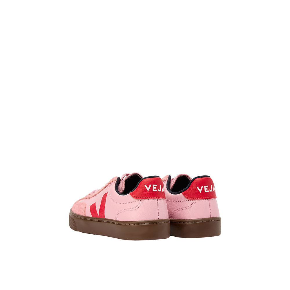 Veja - Tenis en piel vacuna Volley (Rosas)