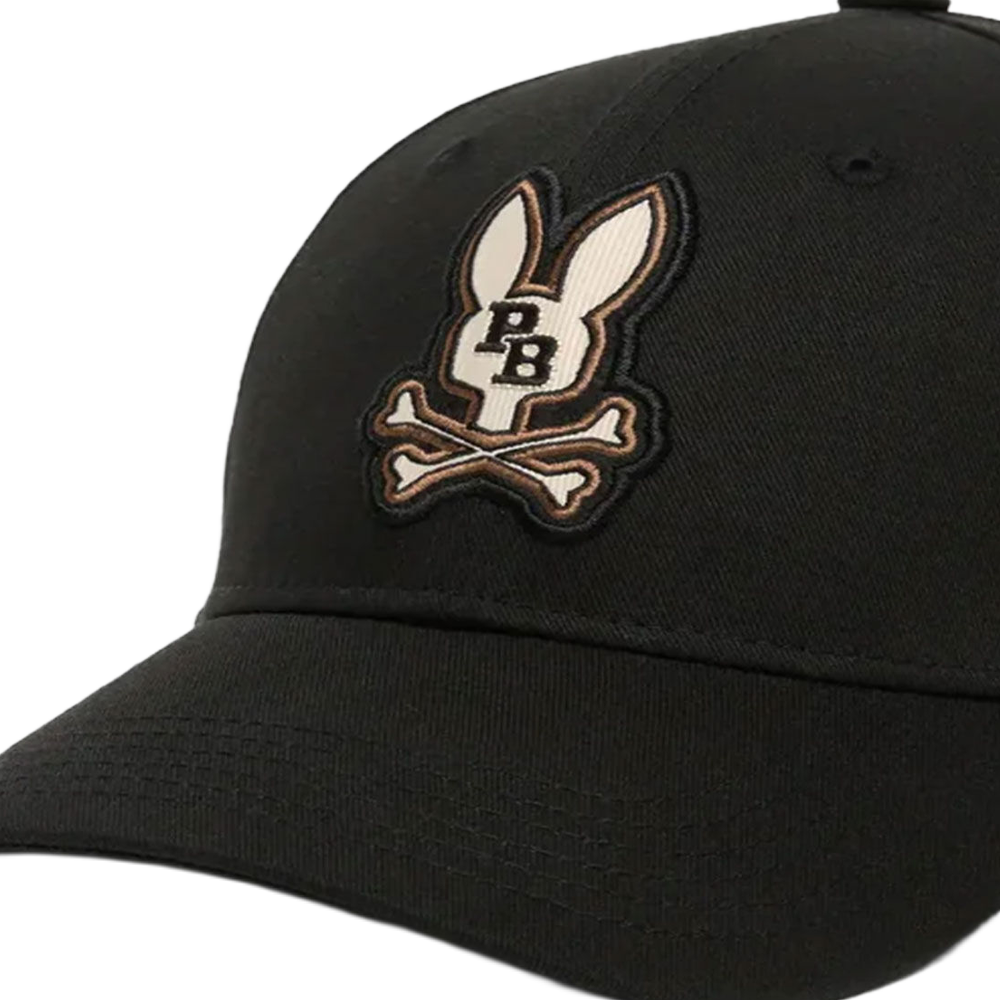 Psycho Bunny - Gorra con logo (Negra)